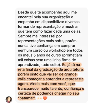 Depoimento de aluno